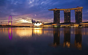 Marina Bay flod solopgang wallpaper — Solopgang Wallpapers
