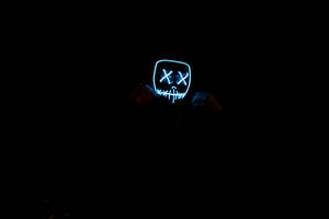 Marshmello Blå X Øjne Cool Sort