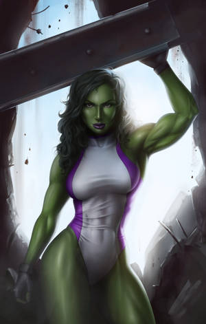Marvel She Hulk Animeret baggrund — Lenovo Idea Tab Wallpapers