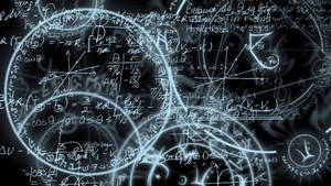 Matematiske formler og cirkler tapet