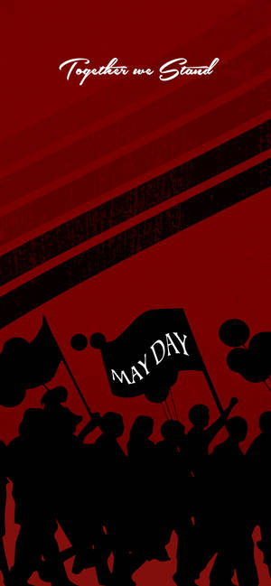 May Day sort og rød tapet — iPhone Air Wallpapers