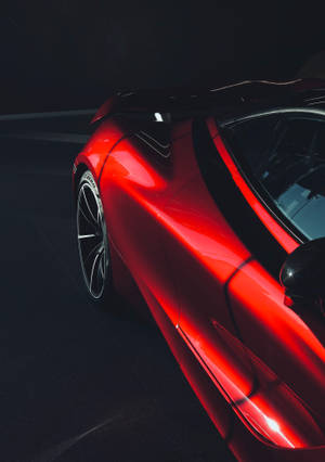 Udsnit af rød McLaren 720s på sort baggrund baggrund. — Oppo Pad 6 Wallpapers