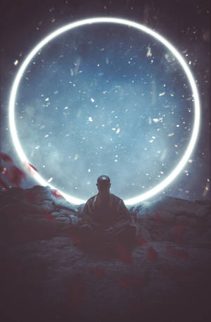 Mediterende buddhistmunk tapet — Honor MagicPad4 Wallpapers