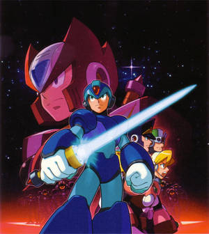 Mega Man Xtreme 2 spilplakat tapet — Vivo X Fold3 Wallpapers
