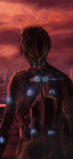 Melankolsk Futuristisk Gantz tapet — iPhone 16 Pro Max Wallpapers