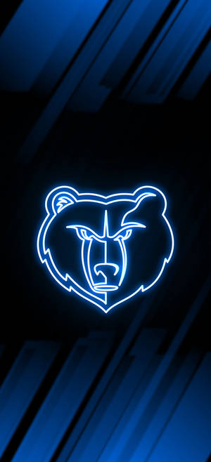 Memphis Grizzlies Neon Blå wallpaper — iPhone 18 Pro Wallpapers