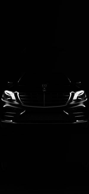Mercedes iPhone X Sort Baggrund — iPhone 16 Wallpapers