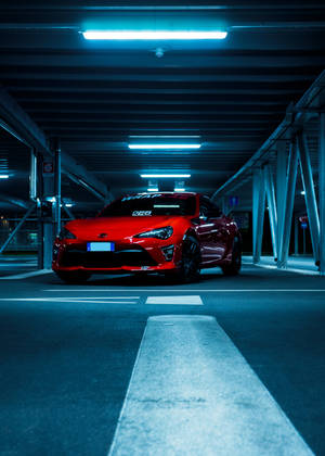 Metallic rød Toyota-bil tapet — Oppo Pad 4 Pro Wallpapers