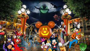Mickey Mouse og venner fejrer Halloween i Disneyland