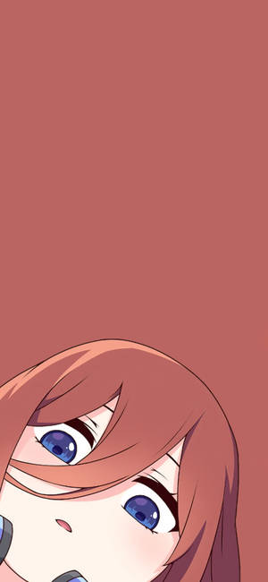 Miku Nakano sød selfie tapet — iPhone 16 Plus Wallpapers