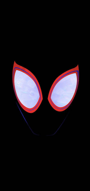 Miles Morales minimalistiske øjne på sort baggrund wallpaper — iPhone 15 Wallpapers