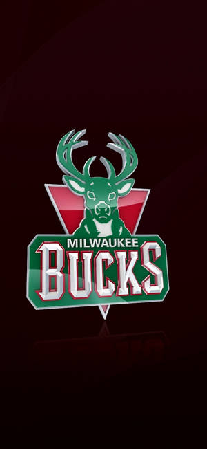 Milwaukee Bucks i mørkerød tapet — iPhone 15 Pro Max Wallpapers