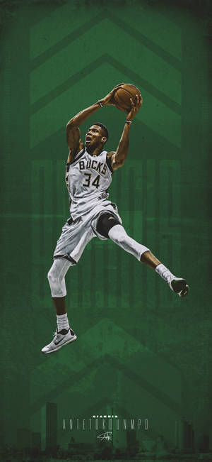 Milwaukee Bucks spiller 34-baggrund — iPhone 16 Pro Max Wallpapers