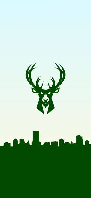 Milwaukee Bucks grønne logo tapet — iPhone 16 Pro Wallpapers