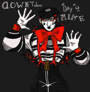 Mime clown artwork wallpaper — Galaxy Z Flip7 FE Wallpapers