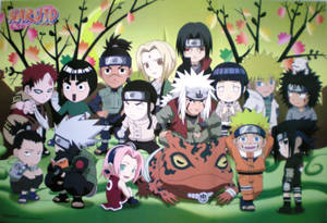 Mini Naruto-figurer Anime Cover baggrund — Naruto karakterer Wallpapers