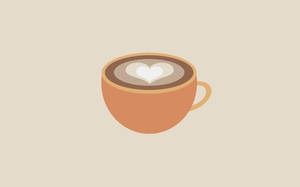 Minimalistisk æstetisk kop cappuccino — Minimalistisk æstetik Wallpapers