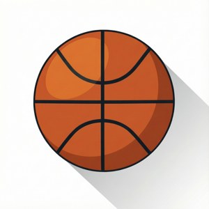 Ren flad vektorillustration af en basketball — Huawei nova Flip Wallpapers