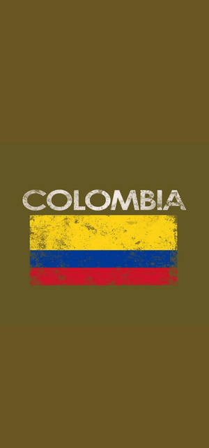 Minimalistisk Colombia Flag Kunst wallpaper — iPhone 17 Wallpapers