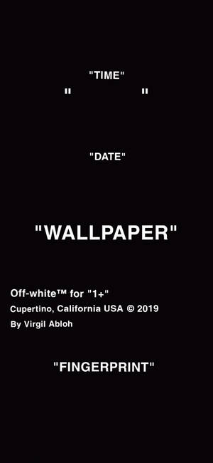 Off White baggrundsbillede til iPhone sort — iPhone 17e Wallpapers