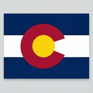 Slank geometrisk fortolkning af Colorado-flaget til moderne tapet. — Pixel Watch 5 Wallpapers