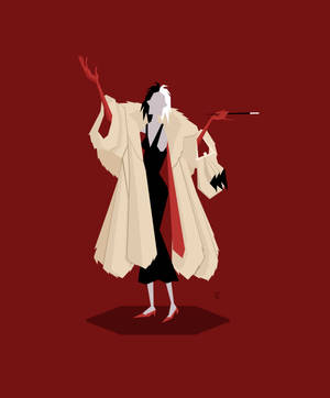 Minimalistisk kunst Cruella baggrund — Motorola Razr Ultra 2025 Wallpapers