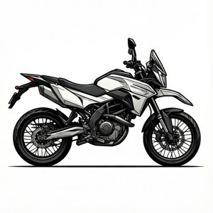 Minimalistisk linjekunst Sherco motorcykel hvid baggrund — Pixel Watch Wallpapers