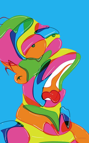 Mobil Simpsons farverig kunst wallpaper — Lenovo Idea Tab Pro Gen 2 Wallpapers