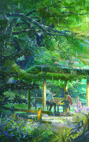 Mobil The Garden Of Words baggrund — Galaxy Tab S10+ Wallpapers