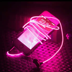 Neonlyser æstetik billeder — Neon pink æstetik Wallpapers
