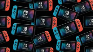 Et gentagende mønster af Nintendo Switch-konsoller wallpaper