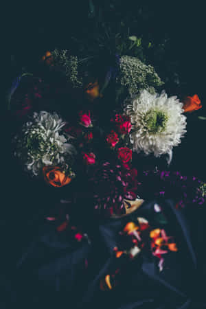 Mørk Blomsterelegance — POCO Pad X1 Wallpapers