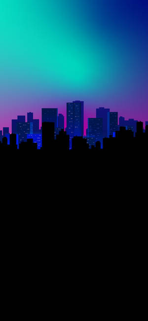 Mørk Gradient Bykunst — iPhone 17 Pro Wallpapers