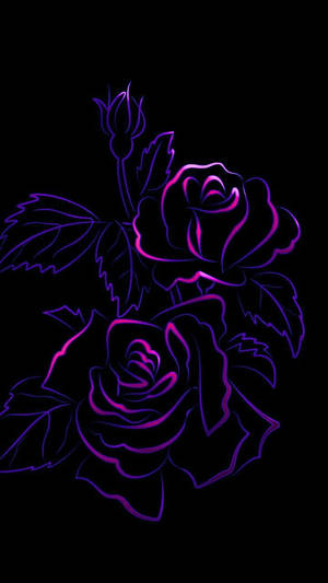 Mørk lilla æstetisk rosekunst — Mørk lilla æstetik Wallpapers