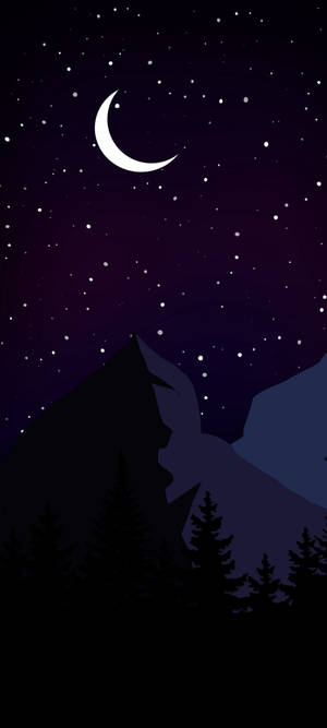 Mørk nat vektor kunst tapet — iPhone 16 Plus Wallpapers