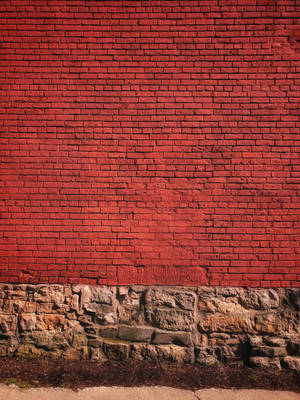 Mørk rød murstensvæg — Mørkerød Wallpapers