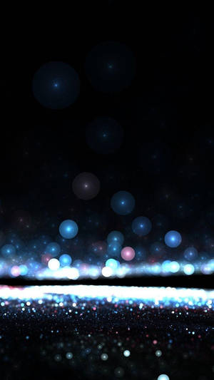 Mørk telefon med glødende blå kugler — Mørk telefon Wallpapers