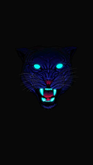 Mørk telefon tiger blå øjne — Mørk telefon Wallpapers