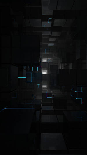 Mørke Telefonterninger med Blåt Lys — Mørk telefon Wallpapers