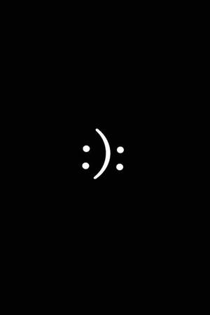 Mørkt tema minimalistisk glad trist emoticon — Sort Wallpapers