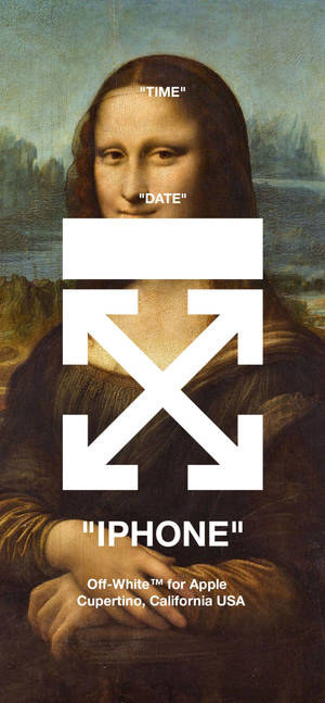 Mona Lisa Off-White IPhone tapet. — iPhone 15 Wallpapers