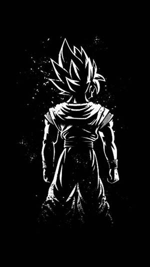 Monokrom Sort Goku Telefon