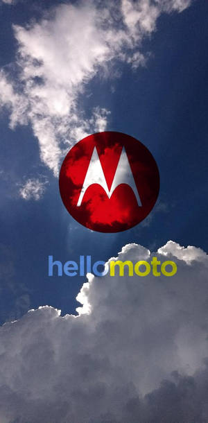Motorola Rødt Logo På Himmel — Motorola Wallpapers