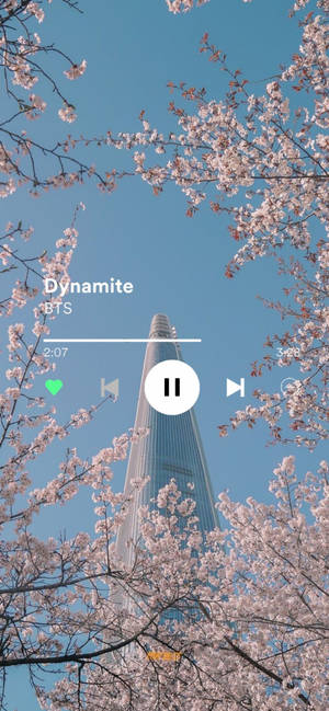 Musikæstetik BTS Dynamite baggrund — iPhone 16 Wallpapers