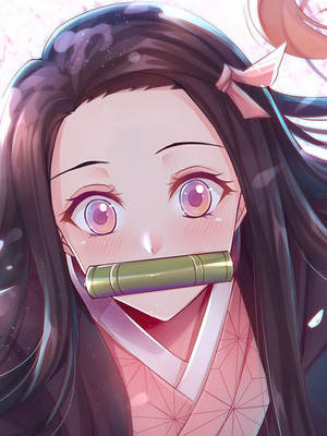 Nærbillede af Nezuko fra Demon Slayer