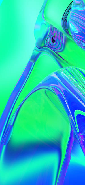 Nærbillede grøn væskeoverflade mobil 3D — Galaxy S25 Ultra Wallpapers