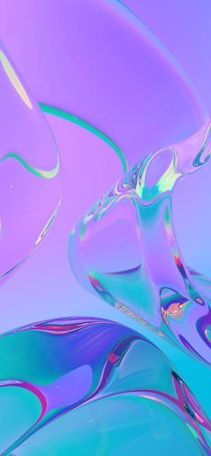 Nærbillede Violet Væskeoverflade Mobil 3D — Galaxy S26 Wallpapers