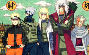 Naruto-karakterer fra Konoha-landsbyen tapet — Naruto karakterer Wallpapers