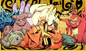 Naruto og haledyrene plakat wallpaper — Sød naruto Wallpapers