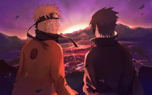 Naruto og Sasuke fra Skjulte Blad tapet — Naruto og sasuke Wallpapers